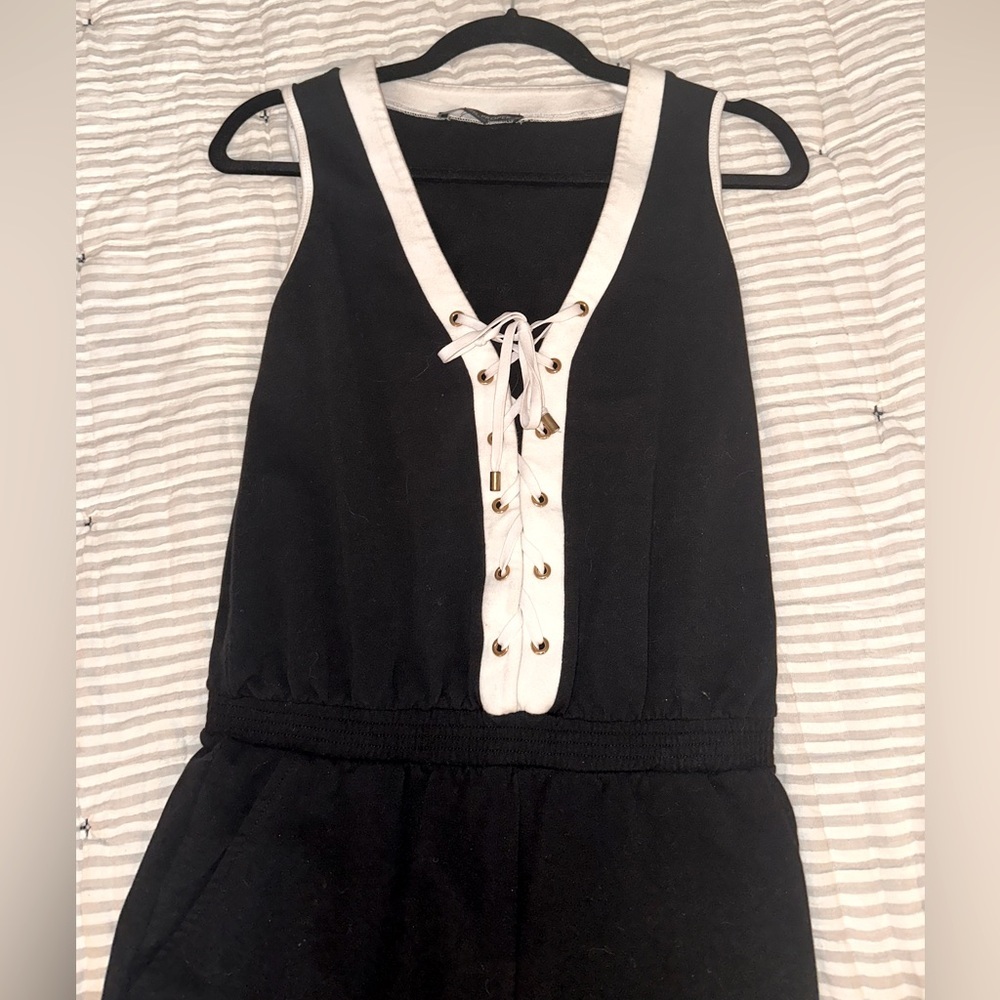 Black and White Tie Up Jumpsuit​
